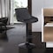Armen Living Anibal Adjustable Height Swivel Gray Faux Leather and Black Metal Bar Stool LCANSWBABLGR - alternate 2